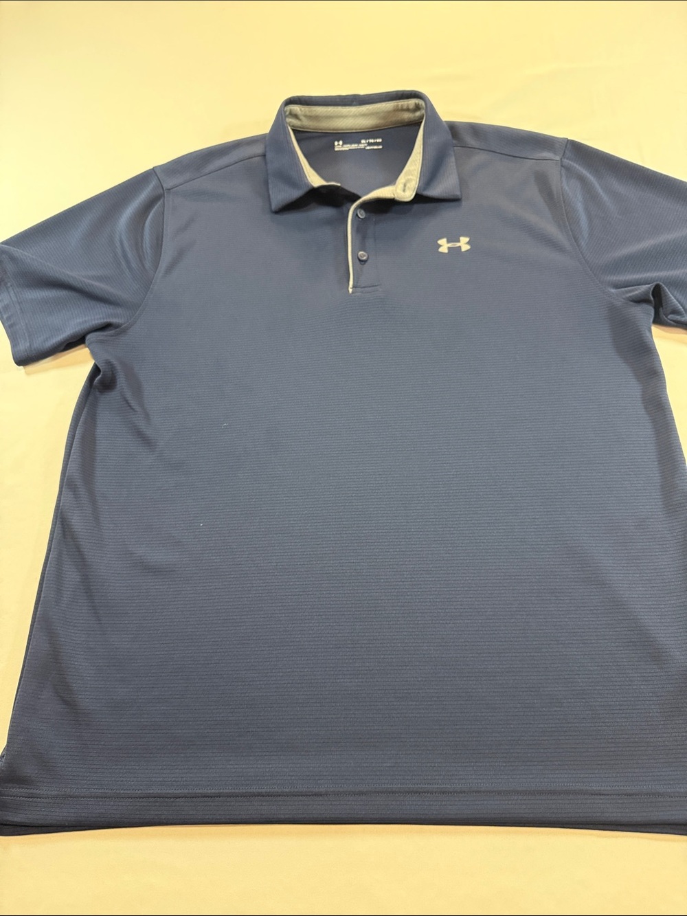 Under Armour Men's Navy Golf Polo with Contrast Trim Size XL